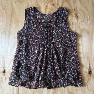 Floral Myth NYC Sleeveless Ruffle Top